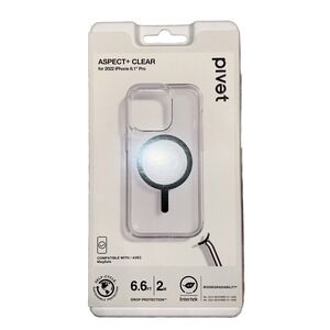 Apple iPhone 2022 6.1" Pro Phone Case Pivet Aspect MagSafe Clear w/Lanyard